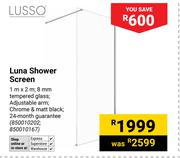 Lusso Luna Shower Screen 1m X 2m 850010202, 850010167