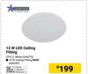 Bright Star Lighting 12W LED Ceiling Fitting (White) CF012 646270