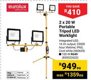Eurolux 2 x 20 W Portable Tripos LED Workout 660639-Each