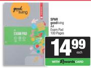 Spar Good Living A4 Exam Pad 100 Pages