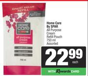 Home Care By Spar All Purpose Cream Refill Pouch Assorted-750ml