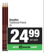 Staedtler Tradional Pencil-3s Per Pack