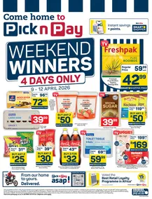 Pick n Pay Eastern Cape : Weekend Winners (09 April - 12 April 2026)