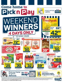 Pick n Pay Western Cape : Weekend Winners (09 April - 12 April 2026)