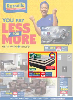 Russells : You Pay Less For More (16 April - 20 May 2026), page 1