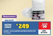 Sleepmasters Queen 152cm Quilted Mattress Protector