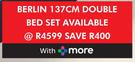 Edblo Berlin 137cm Double Bed Set
