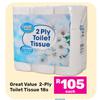 Great Value 2 Ply Toilet Tissue-18s
