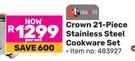 Tissolli Crown 21-Piece Stainless Steel Cookware Set-Per Set