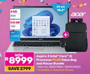 Acer 15.6"(39cm) Aspire 3 Intel Core i5 Processor Plus Value Bag And Mouse Bundle