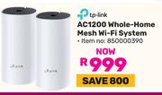 Tp-Link AC1200 Whole-Home Mesh Wi-Fi System