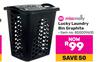 Miss Molly Lucky Laundry Bin (Graphite) 