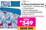 Mainstays 6-Piece Comforter Set 850025463004/1/2/3/5/6/7/8-Per Set