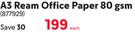 Typek A3 Ream Office Paper 80 gsm-Each