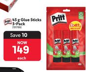 Pritt Glue Sticks 3 Pack-43g