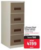 4 Drawer Steel Filing Cabinet