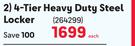 4 Tier Heavy Duty Steel Locker