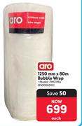 Aro 1250mm x 80m Bubble Wrap PM01MA
