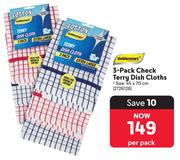 Goldenmarc 3 Pack Check Terry Dish Cloths