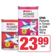 Spar Pilchards In Tomato Or Chilli Sauce-400g