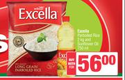 Excella Parboiled Rice 2Kg & Sunflower Oil 750ml-For Both