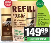 Nescafe Gold Coffee 200g Or Pouch 220g