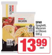 Spar Spaghetti, Macaroni Or Elbows-500g