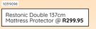 Restonic Double 137cm Mattress Protector
