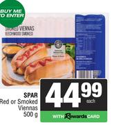 Spar Red or Smoked Viennas-500g Each