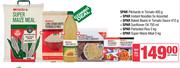 Spar Pilchards In Tomato 400g+Noodles 5s+Baked Bean 410g+Sunflower Oil 750ml+Rice 2kg+Maize Meal 5kg
