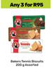 Bakers Tennis Biscuits Assorted-For 3 x 200g