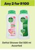 Dettol Shower Gel Assorted-For 2 x 500ml