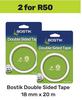 Bostik Double Sided Tape 18mm x 20m-For 2