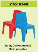 Sunny Junior Armless Chair Assorted-For 2