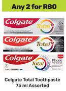 Colgate Total Toothpaste Assorted-For 2 x 75ml