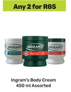 Ingram's Body Cream Assorted-For 2 x 450ml