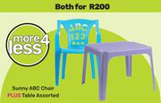 Sunny ABC Chair Plus Table Assorted-For Both