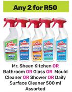 Mr Sheen Kitchen Or Bathroom Or Glass Or Mould Cleaner Or Daily Surface Cleaner-For 2 x 500ml