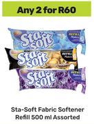 Sta Soft Fabric Softener Refill Assorted-For 2 x 500ml