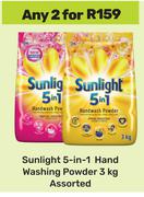 Sunlight 5 In 1 Hand Washing Powder Assorted-For 2 x 3Kg
