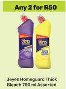 Jeyes Homeguard Thick Bleach Assorted-For 2 x 750ml