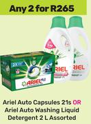 Ariel Auto Capsules 21s Or Ariel Auto Washing Liquid Detergent 2L-For 2