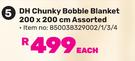Mainstays DH Chunky Bobble Blanket 200 x 200cm Assorted-Each
