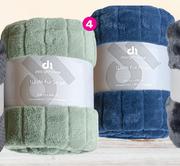 Mainstays DH Wide Fur Blanket 200 x 200cm Or 180 x 200cm Assorted-Each