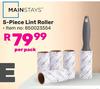 Mainstays 5 Piece Lint Roller-Per Pack