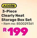 Addis 3 Piece Clearly Neat Storage Box Set