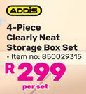 Addis 4 Piece Clearly Neat Storage Box Set-Per Set