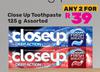 Close Up Toothpaste Assorted-For 2 x 125g