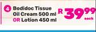Bodidoc Tissue Oil Cream 500ml Or Lotion 450ml