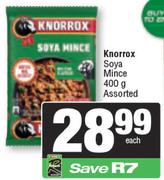 Knorrox Soya Mince Assorted-400g Each